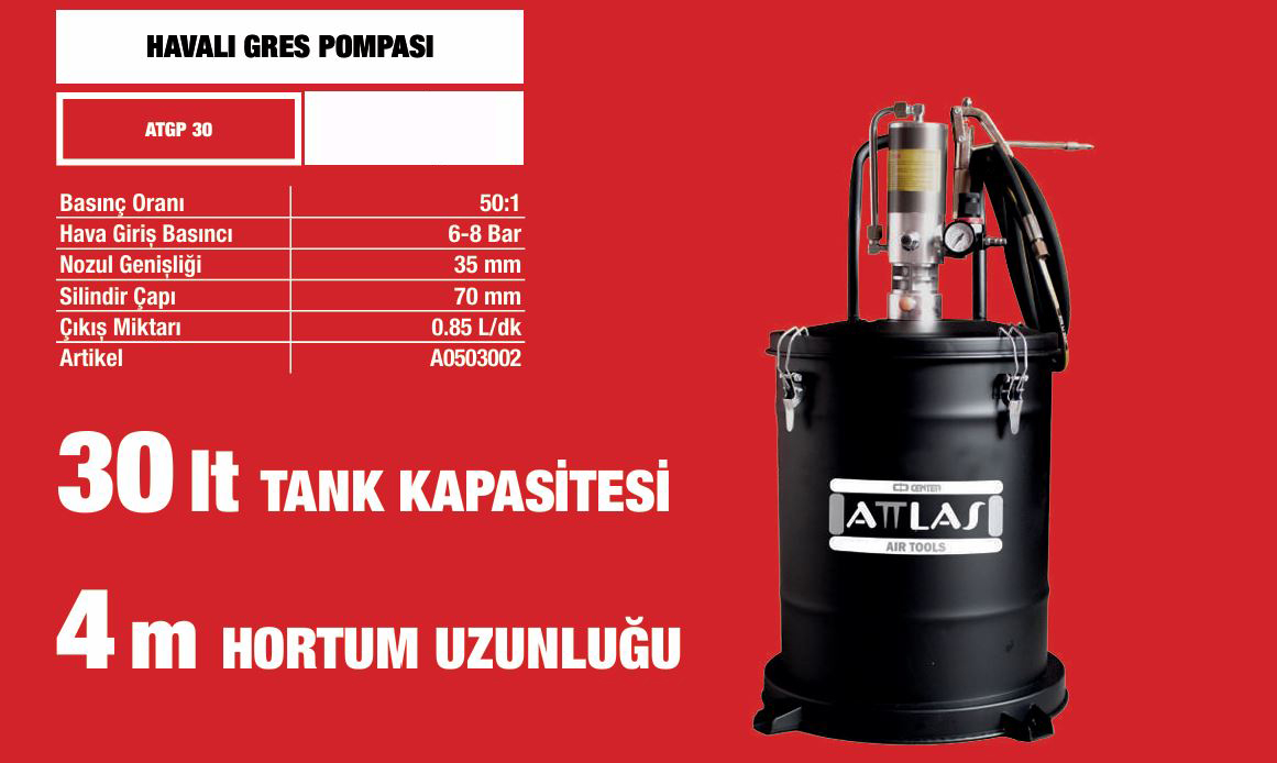 ATTLAS ATGP 30 HAVALI GRES POMPASI 30 LITRE