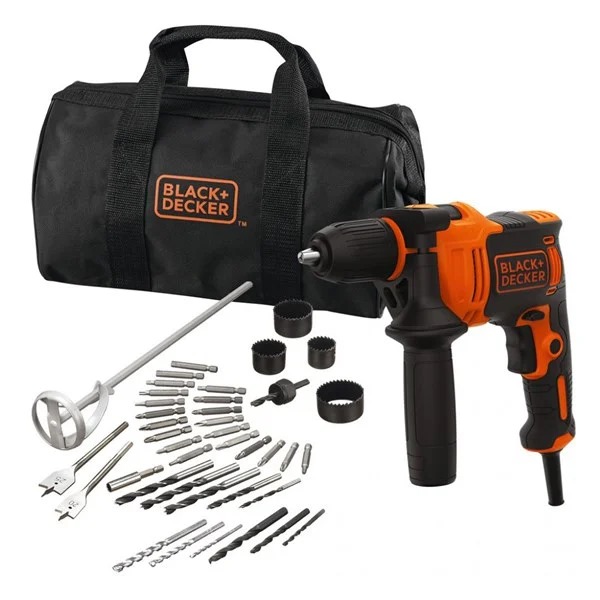 BLACK&DECKER BEH710SA40 DARBELI MATKAP 710W + 40 PARÇA AKSESUAR SETI + BEZ ÇANTA