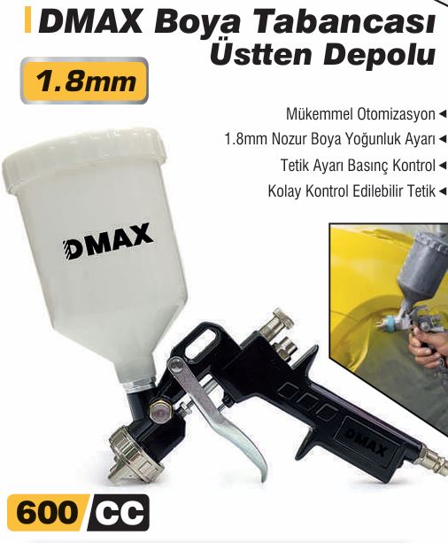 DMAX DMX4185 BOYA TABANCASI ÜSTTEN DEPOLU 600 CC 1,8 MM