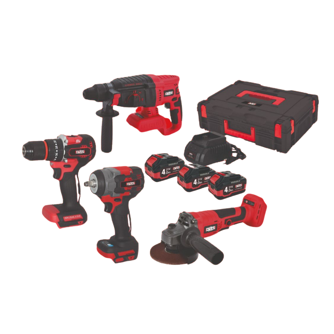 ATTLAS ATB 21 KS4A-403C KÖMÜRSÜZ KOMBO 4LÜ SET (KIRICI DELICI + VIDALAMA + SOMUN SIKMA + TASLAMA)