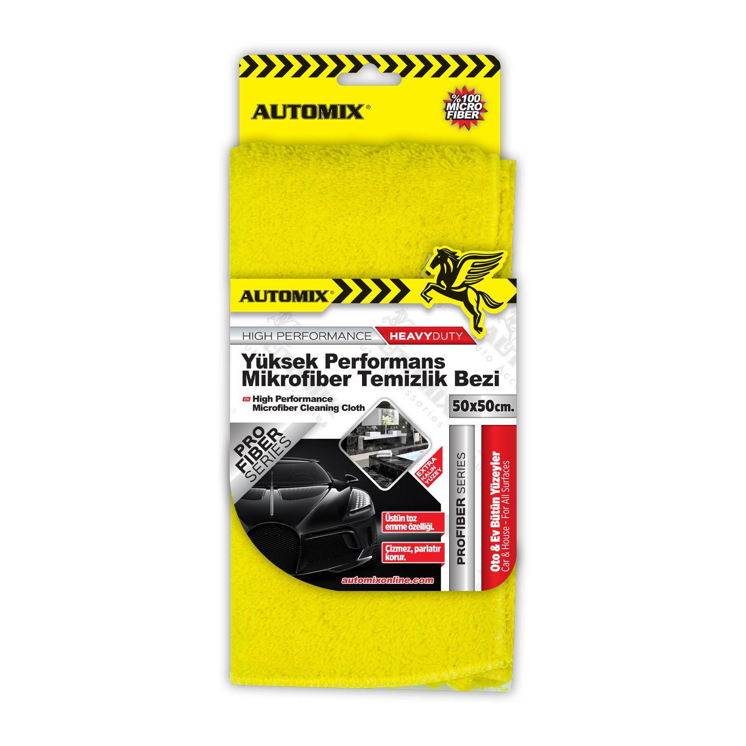 AUTOMIX YÜKSEK PERFORMANSLI MIKROFIBER TEMIZLIK BEZI 50*50
