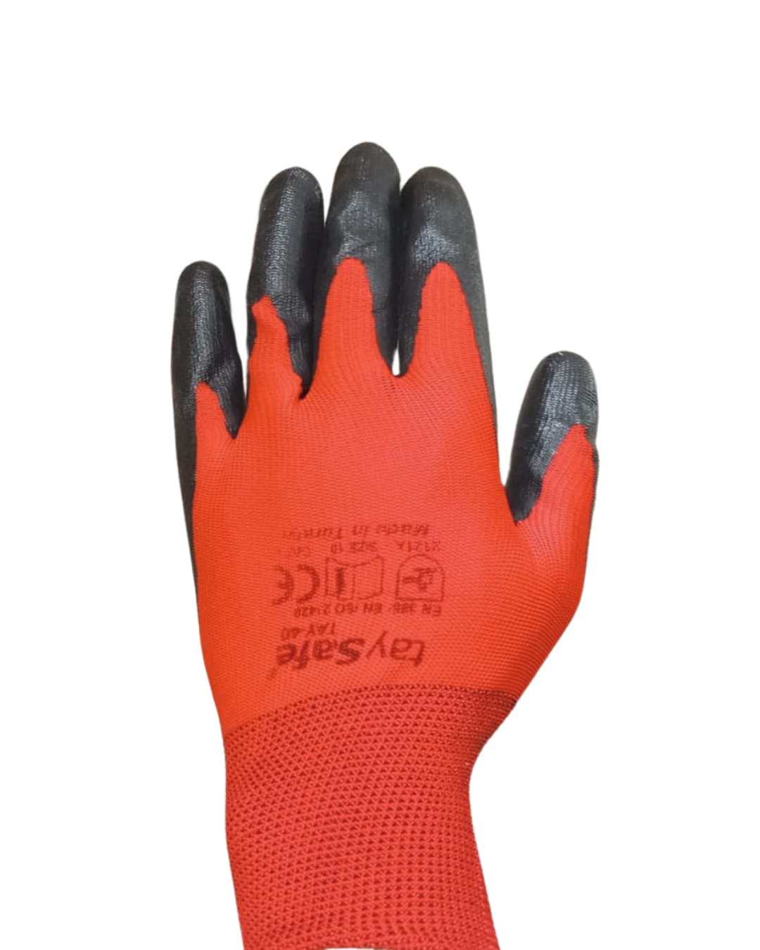 TAYSAFE EKONOMIK KIRMIZI SIYAH NITRIL ELDIVEN NO: 10