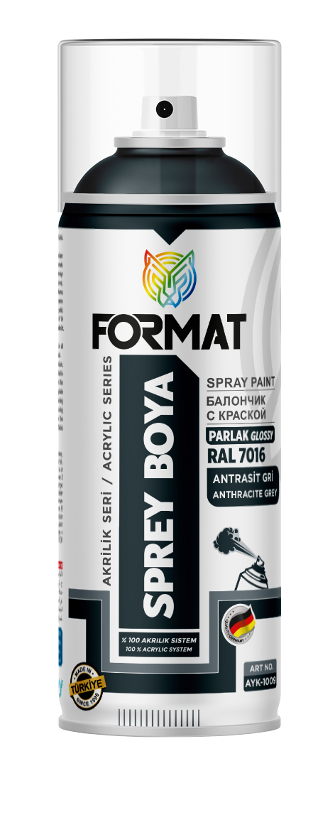 FORMAT RAL 7016 ANTRASIT GRI AKRILIK SPREY BOYA 400 ML