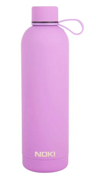 NOKI MOR ÇELIK MATARA VIDALI KAPAK SOFT TOUCH TERMOS 730 ML