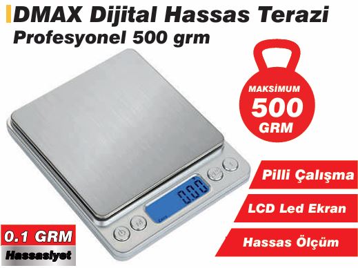 DMAX DMX4218 HASSAS MUTFAK TARTISI (500 GR KADAR ÖLÇER)