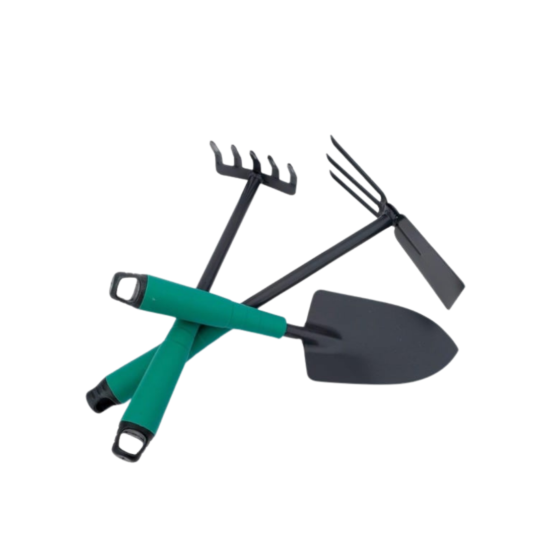 KÜÇÜK BAHÇE ALETLERI SETI 3LÜ (ÇAPA-TIRMIK-KÜREK)
