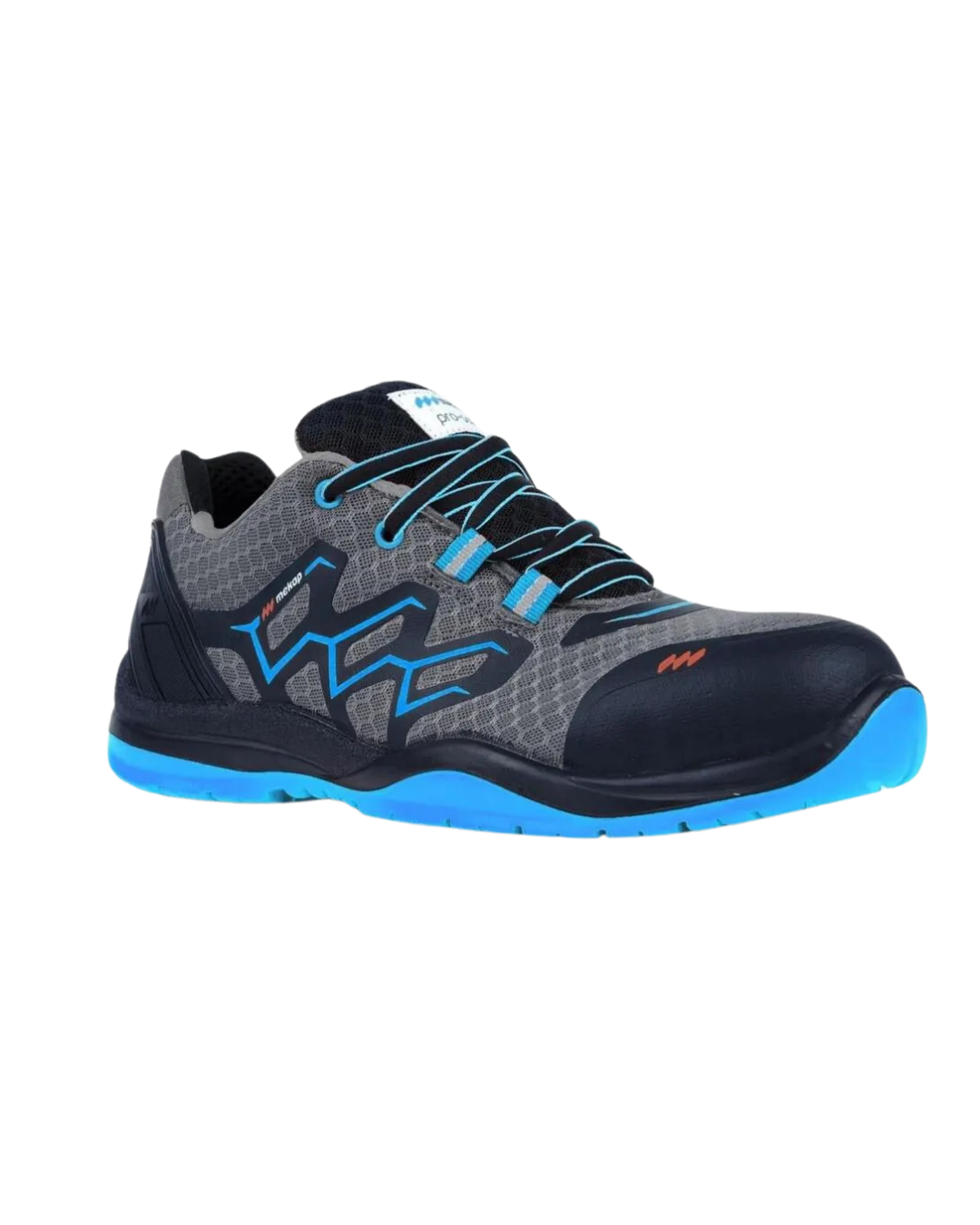 MEKAP RMK-94 NO:42 S1 FRESH MIKROFIBER DERI ALÜMINYUM BURUN GRI-MAVI AYAKKABI