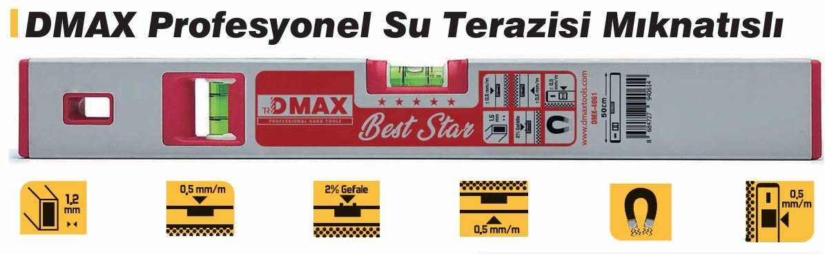 DMAX DMX4062 SU TERAZISI MIKNATISLI 60 CM