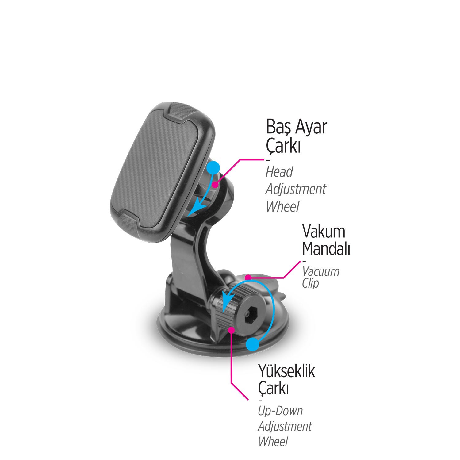 AUTOMIX VANTUZLU MANYETIK TELEFON TUTUCU