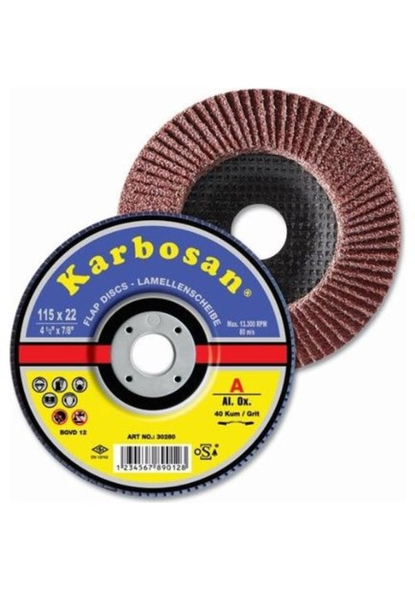 ***KARBOSAN CE SERAMIK FLAP DISK ZIMPARA 115*80 KUM