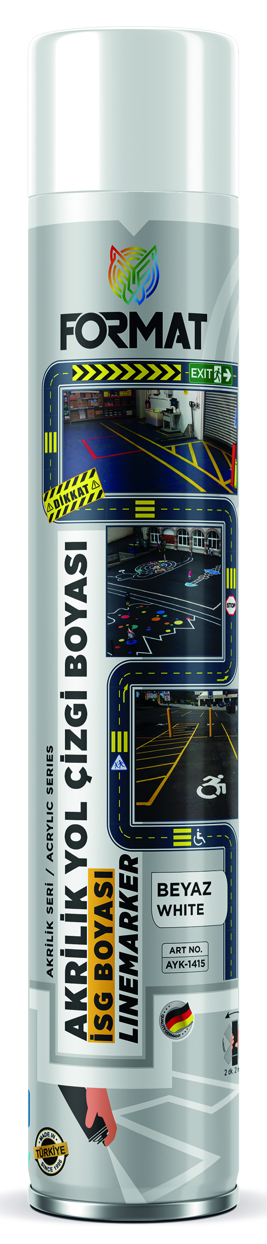 FORMAT YOL ÇIZGI IS GÜVENLIK BOYASI AKRILIK BEYAZ 750 ML