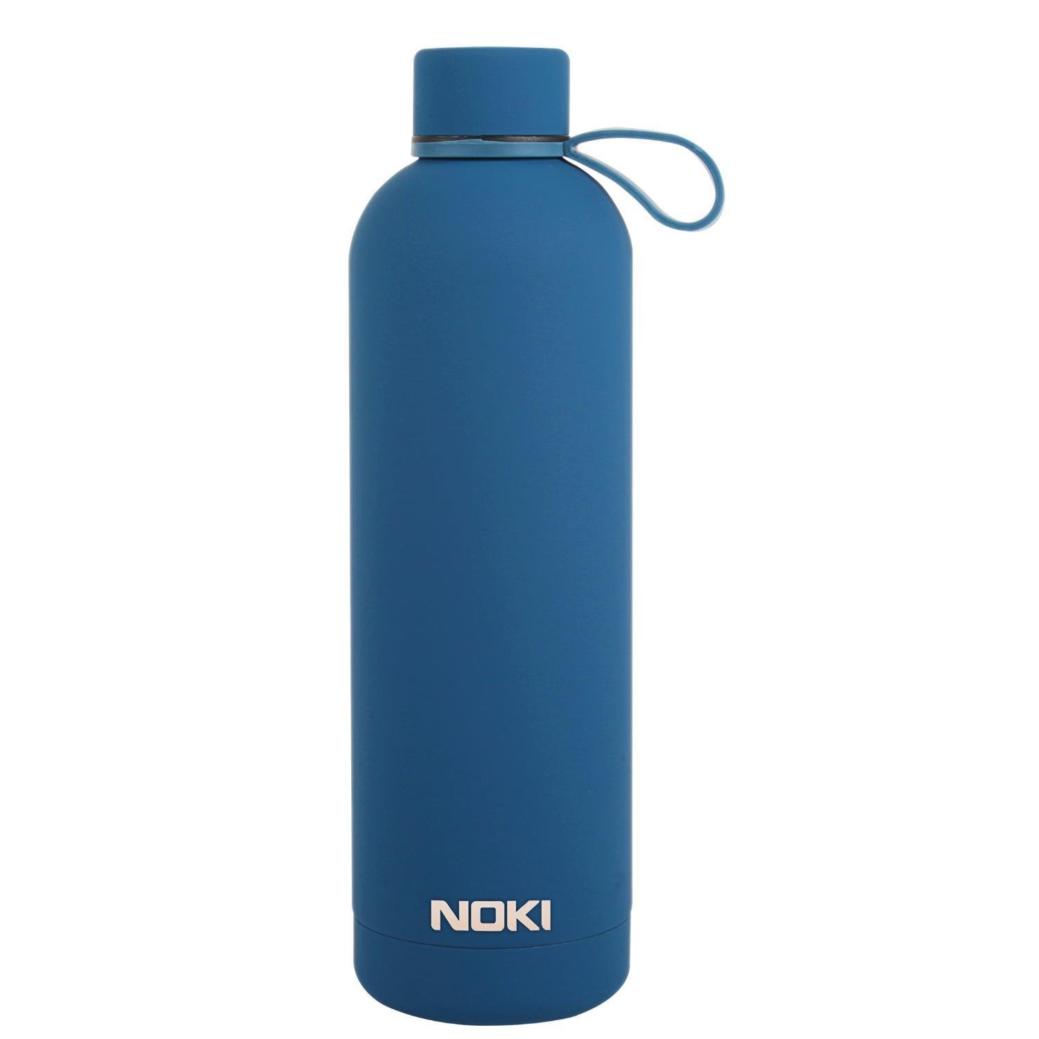 NOKI MAVI ÇELIK MATARA VIDALI KAPAK SOFT TOUCH TERMOS 730 ML