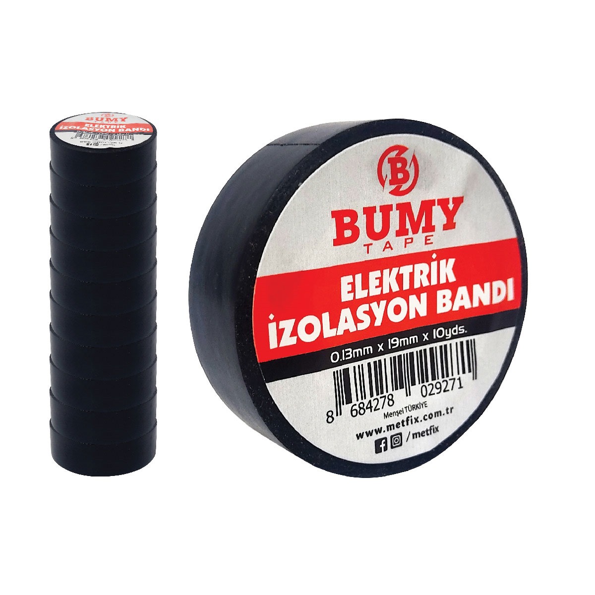 BUMY MFX9271 ELEKTRIK IZOLASYON BANDI SIYAH 0.13 MM X 19 MM X 10 YDS