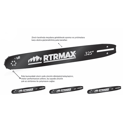 RTRMAX RTY866 PROFESYONEL AGAÇ MOTORU KLAVUZLARI 40 CM