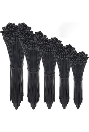 MADE PLASTIK KILITLI KELEPÇE SIYAH 4,8*450 (100 ADET)