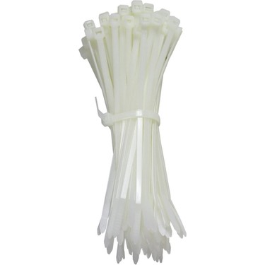 MADE PLASTIK KILITLI KELEPÇE BEYAZ 4,8*450 (100 ADET)