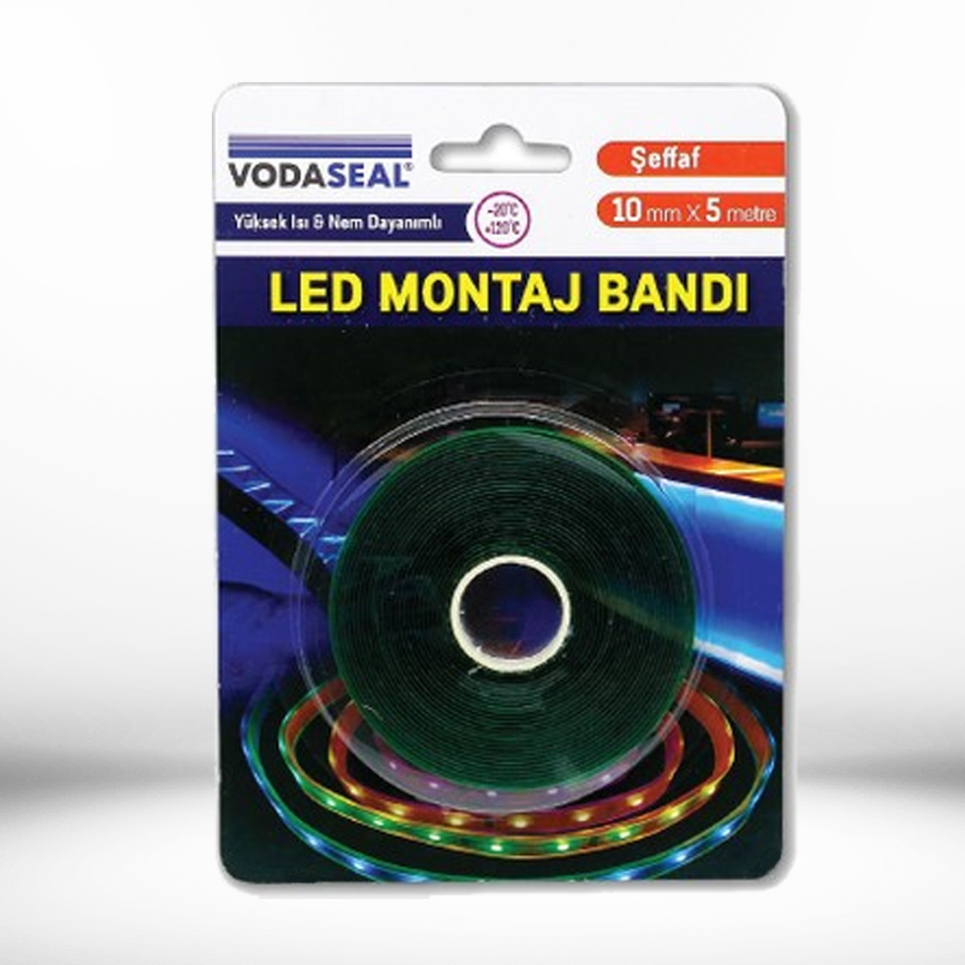 VODASEAL VHB LED MONTAJ BANDI - 10 MM X 5 MT - SEFFAF