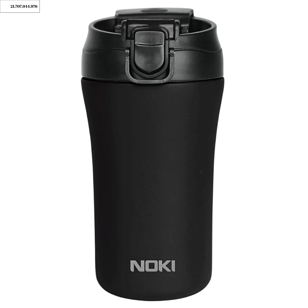 NOKI ÇELIK TERMOS MUG ÇIFT AGIZLIKLI SIYAH 400 ML